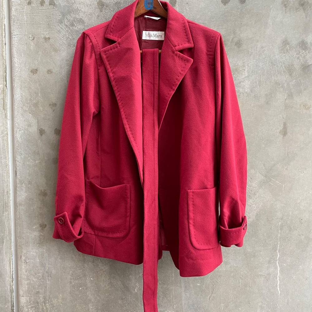 MaxMara Red Wool Coat